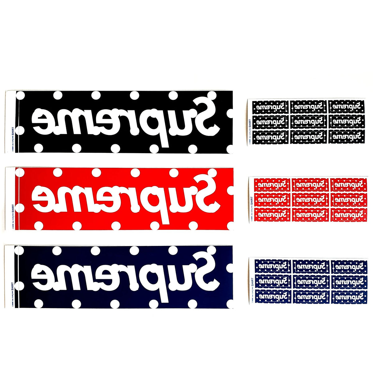 Supreme Comme Des Garcons Polka Dot Box Logo Stickers