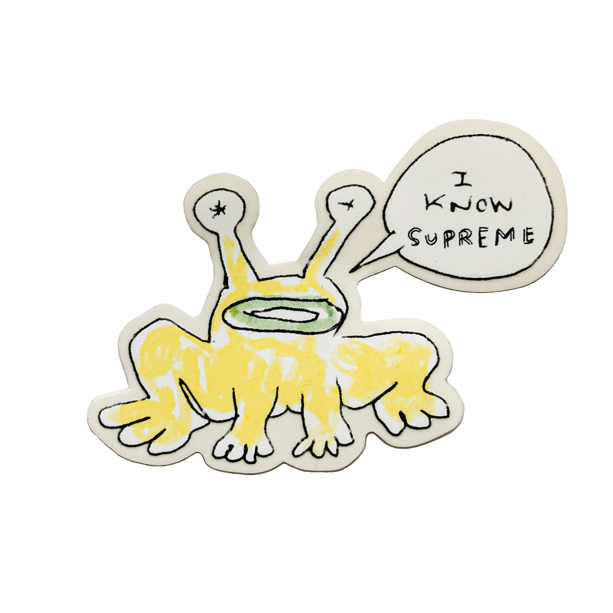 Supreme Daniel Johnston I Know Frog Sticker | DJ | Supreme Stickers