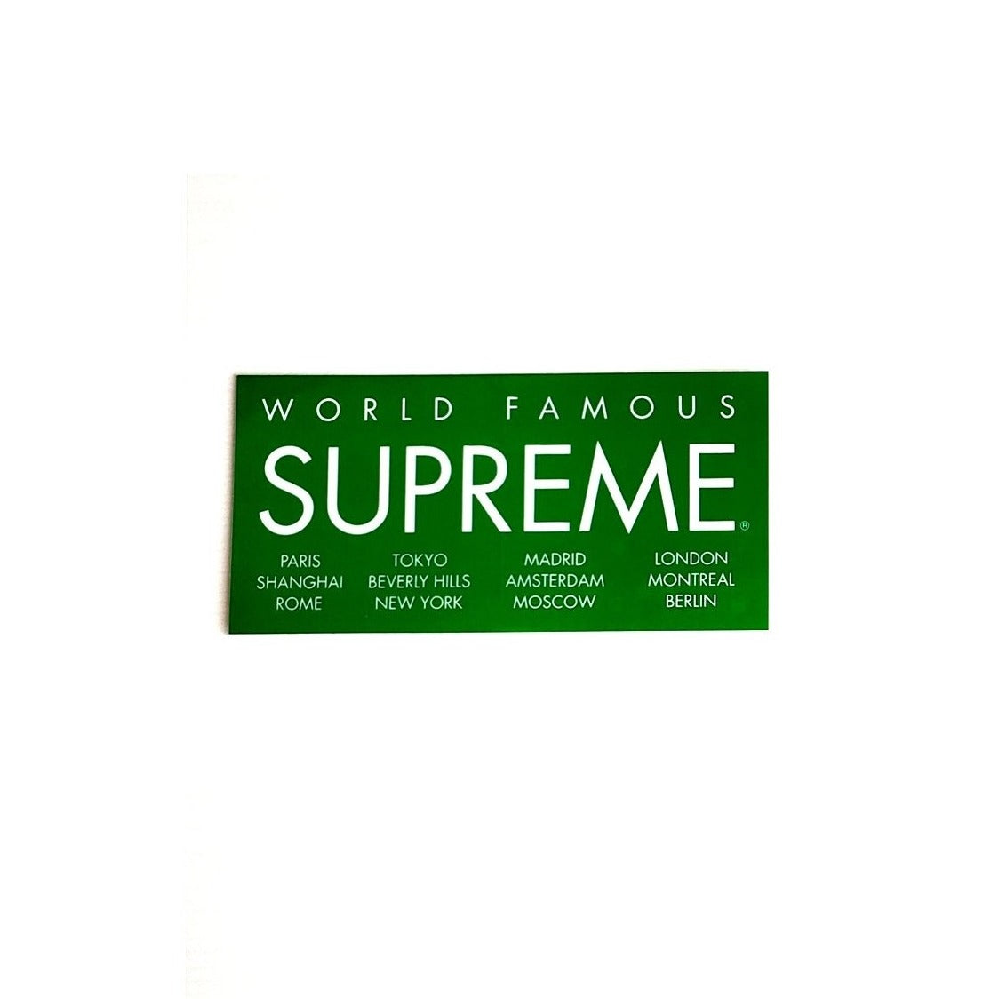 Supreme World Famous International Stickers