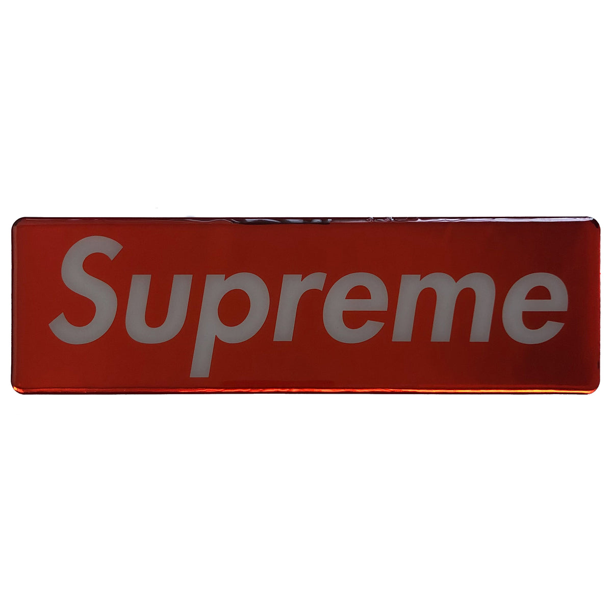 Supreme Raised Plastic Box Logo ステッカー