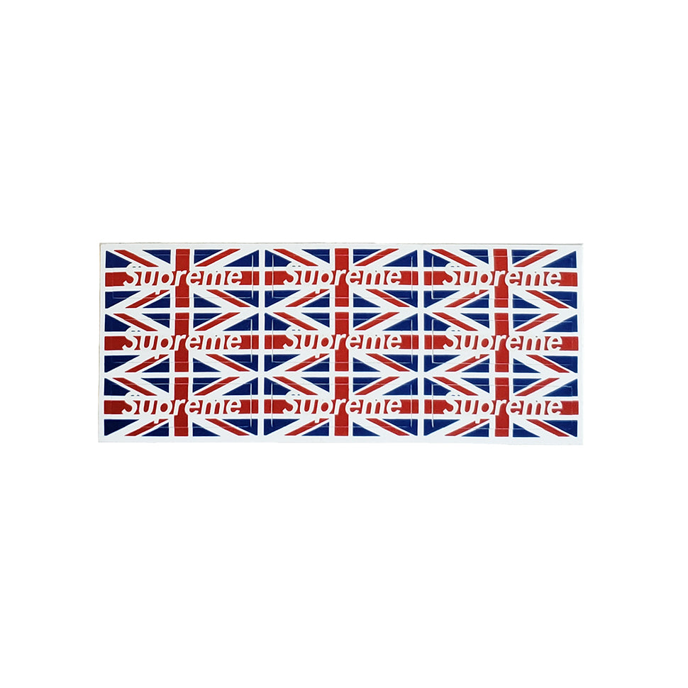 Supreme UK Union Jack Box Logo Sticker