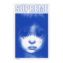 Load image into Gallery viewer, Supreme Margaret Keane Teardrop Blue Sticker
