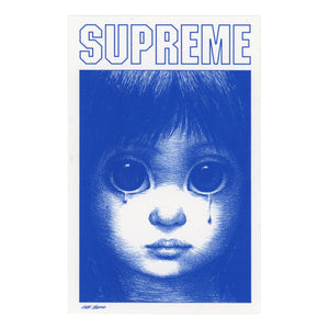 Supreme Margaret Keane Teardrop Blue Sticker