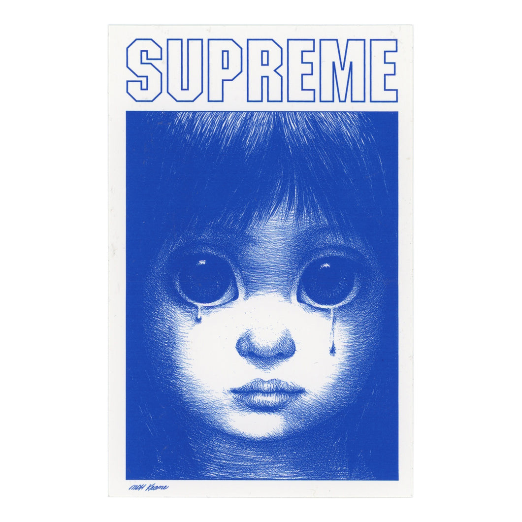 Supreme Margaret Keane Teardrop Blue Sticker