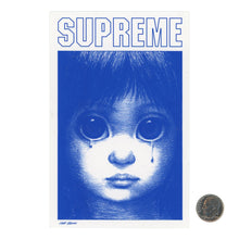 Load image into Gallery viewer, Supreme Margaret Keane Teardrop Blue Sticker
