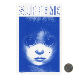 Supreme Margaret Keane Teardrop Blue Sticker