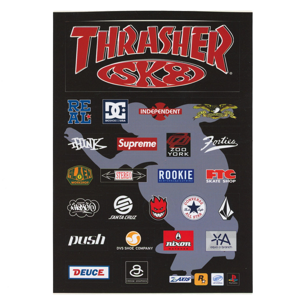 Supreme Thrasher SK8 Sticker Sheet
