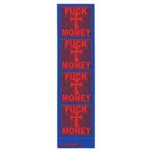 Load image into Gallery viewer, Supreme Fuck Money Blue Red Mini Sticker
