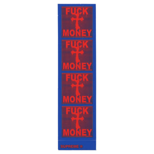 Supreme Fuck Money Blue Red Mini Sticker