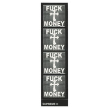 Load image into Gallery viewer, Supreme Fuck Money Black Mini Sticker
