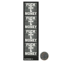 Load image into Gallery viewer, Supreme Fuck Money Black Mini Sticker
