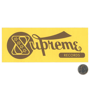 Supreme Records Yellow Sticker