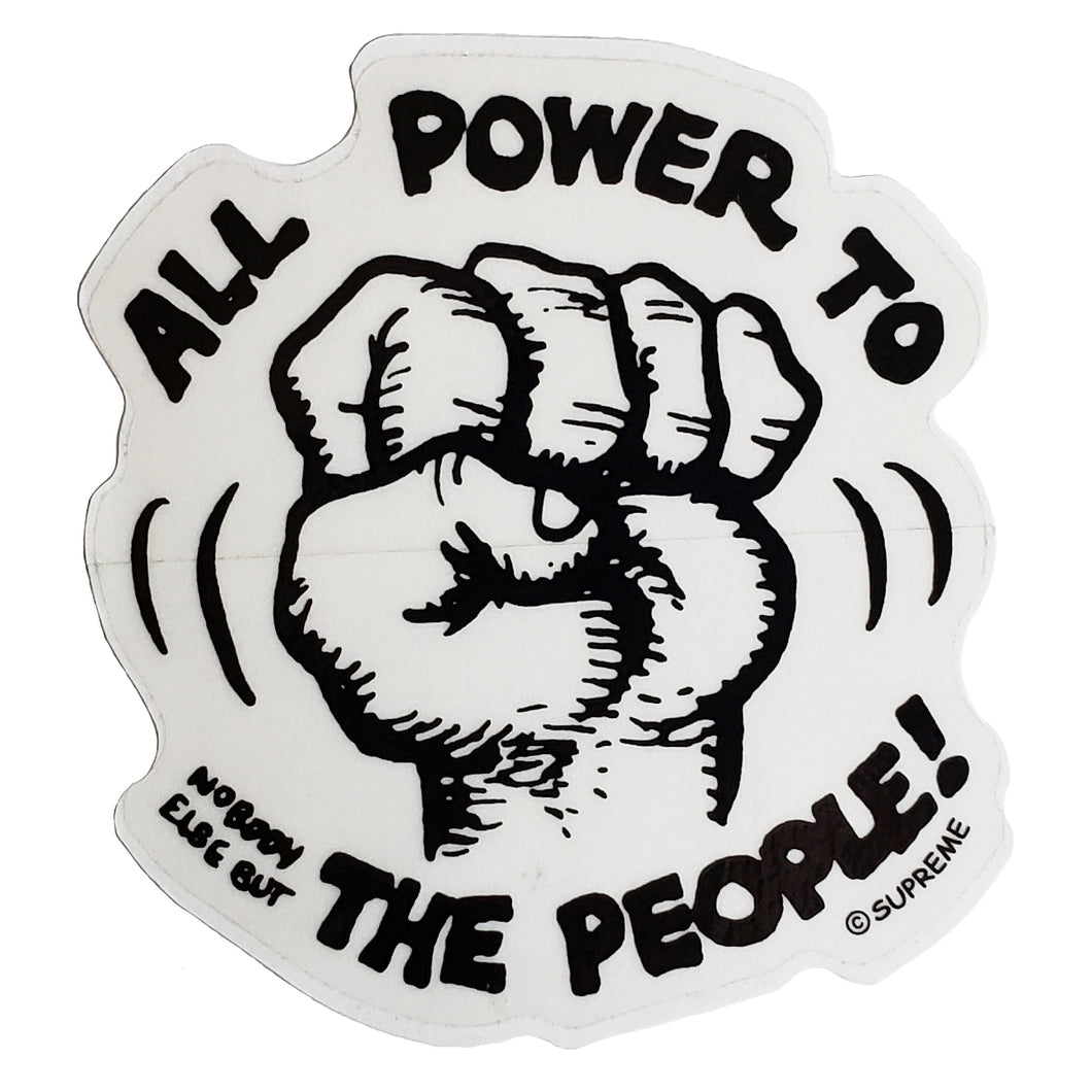 Supreme Power To The People Sticker