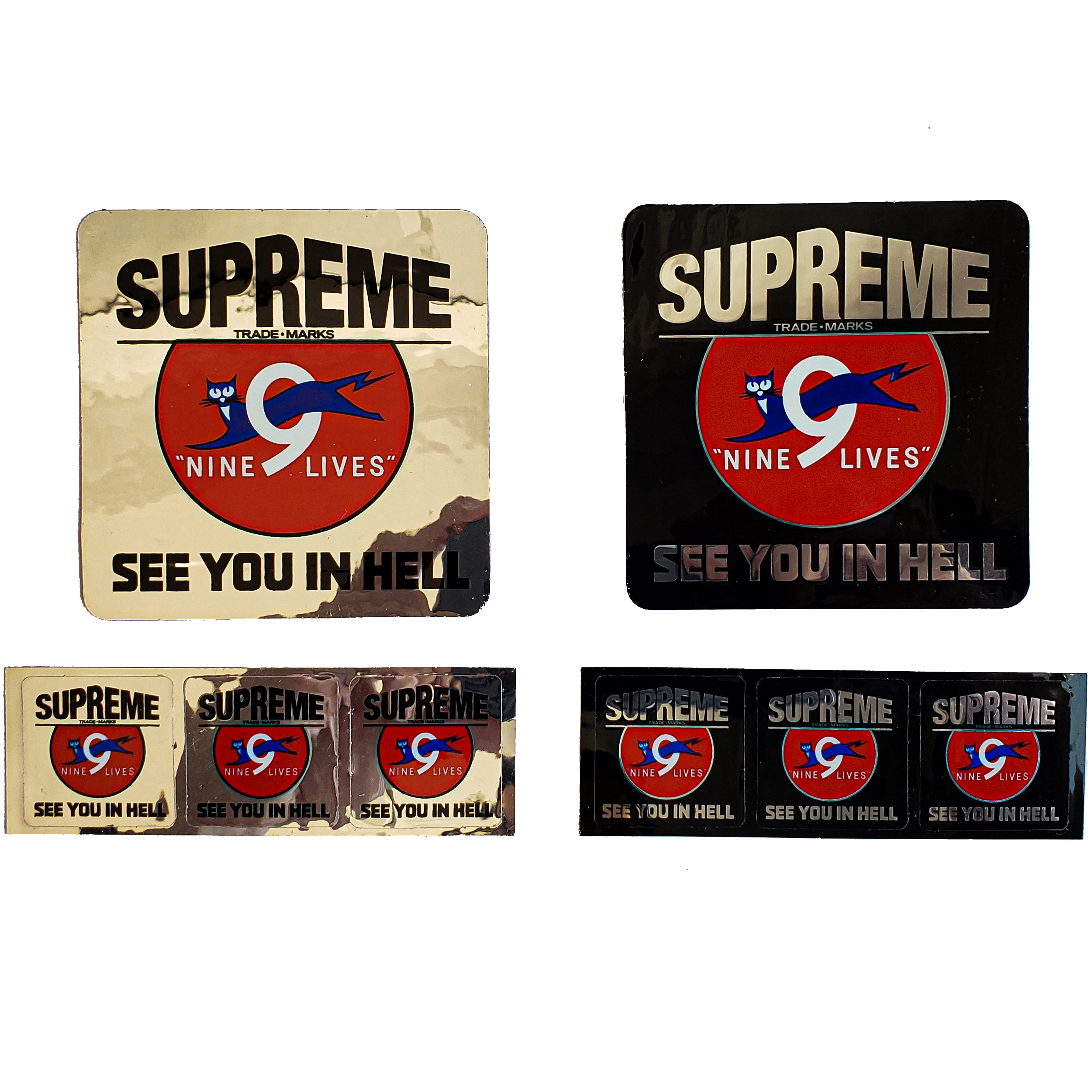 Supreme Nine Lives Stickers | Fall Winter 2009 | Supreme Stickers