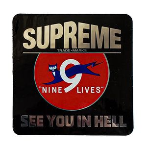 Supreme Nine Lives Sticker Black