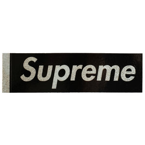 Supreme Glitter Box Logo Sticker Black
