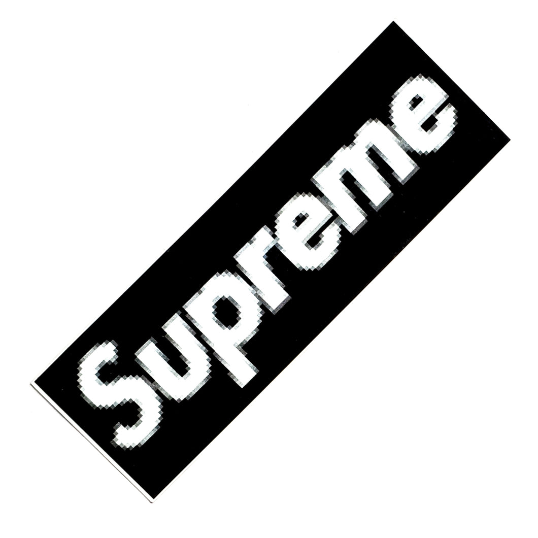 Supreme Pixelated Box Logo Sticker Black
