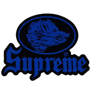 Supreme Boars Head Sticker Blue