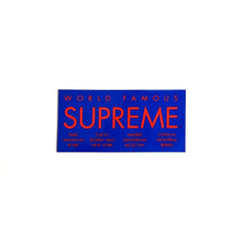 Load image into Gallery viewer, Supreme World Famous International Sticker Blue
