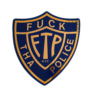 Supreme Fuck The Police Sticker Blue