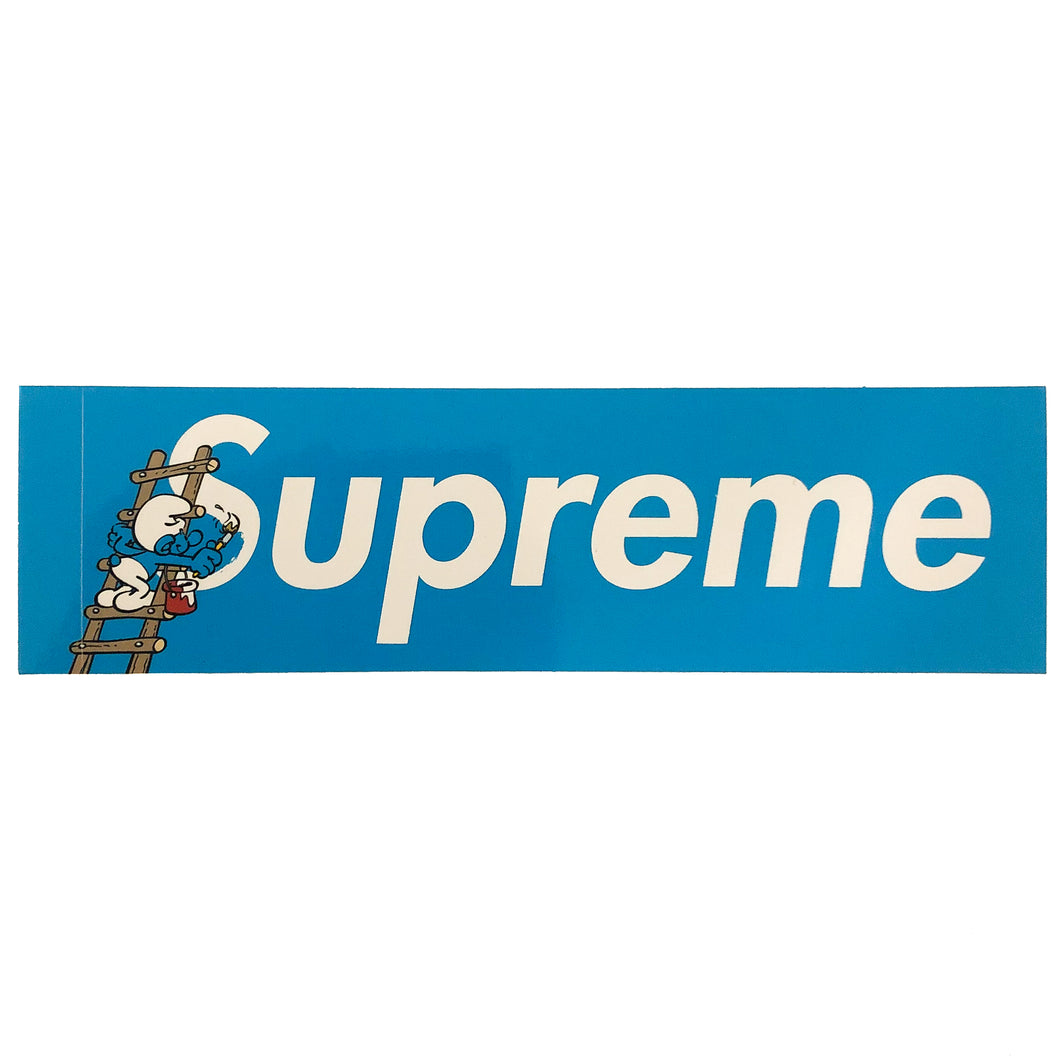 Supreme Blue Smurf Box Logo Sticker