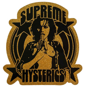 Supreme Hysterics Glitter Sticker Bronze