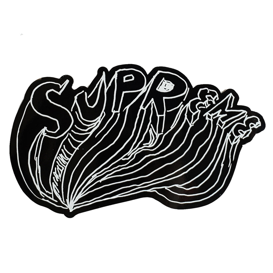 Supreme Daniel Johnston Script Sticker Black