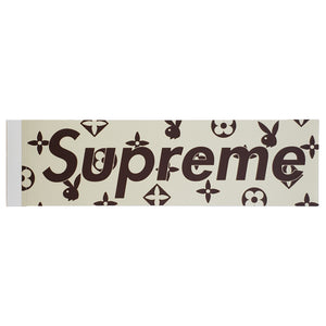 Supreme Playboy Louis Vuitton Box Logo Sticker Cream