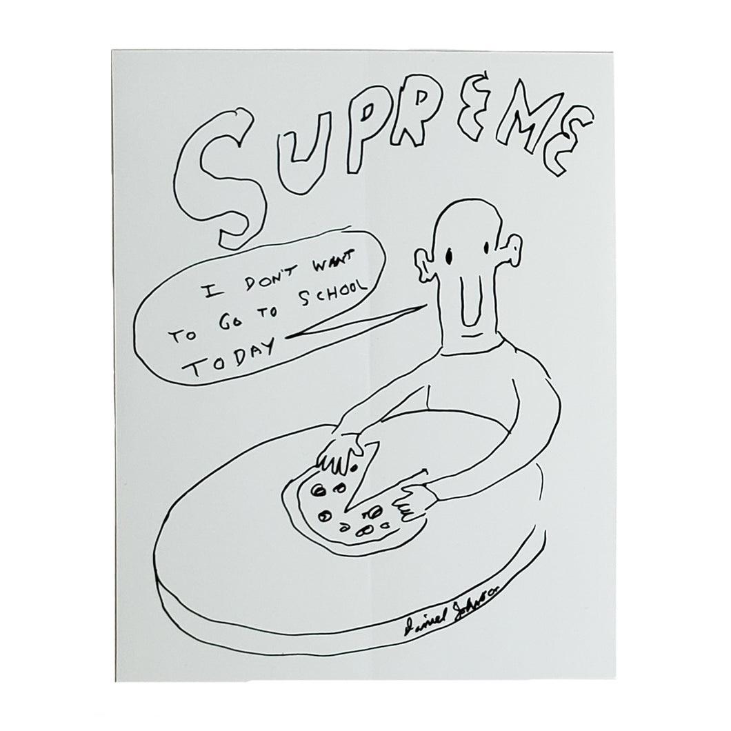 Supreme Daniel Johnston Pizza Sticker White