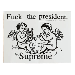 Supreme Fuck The President Sticker White