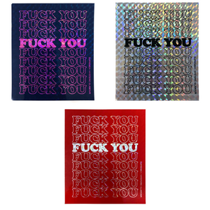 Supreme Hysteric Glamour Holographic Fuck You Stickers