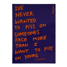 Load image into Gallery viewer, Supreme Mark Gonzales R. Kelly Piss Face Sticker Purple Orange
