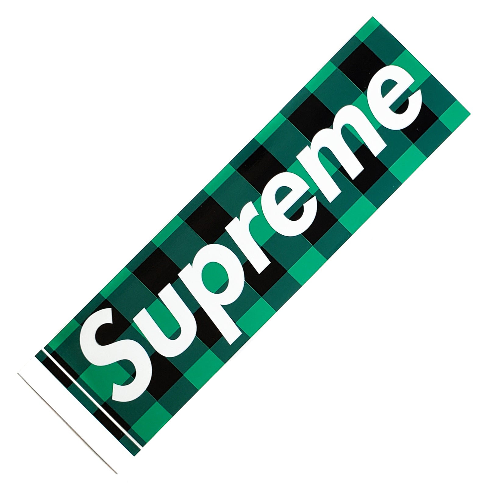 Supreme Buffalo Plaid Box Logo Sticker| Supreme Stickers