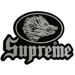 Supreme Boars Head Sticker Grey