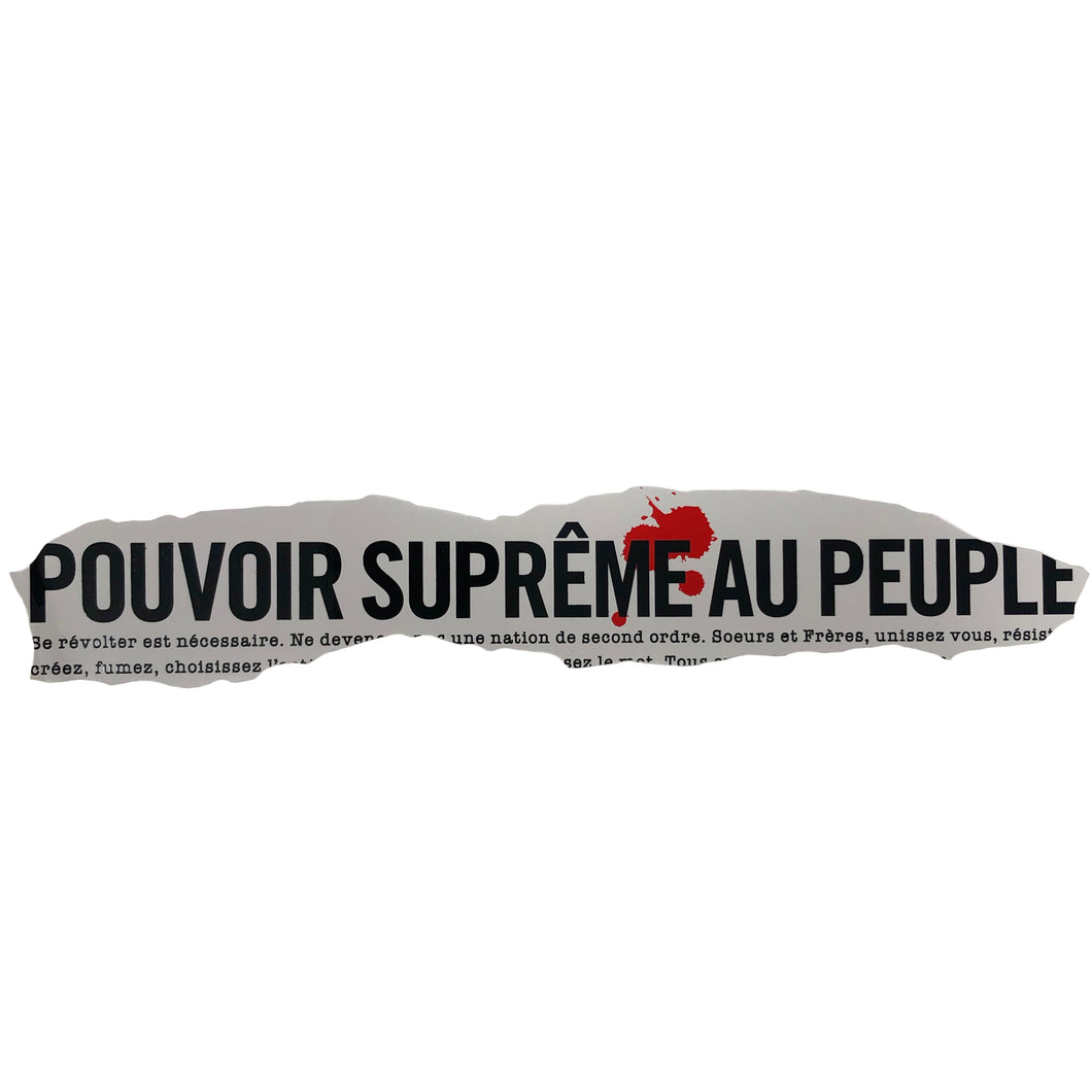 Pouvier Supreme Au Peuple Sticker