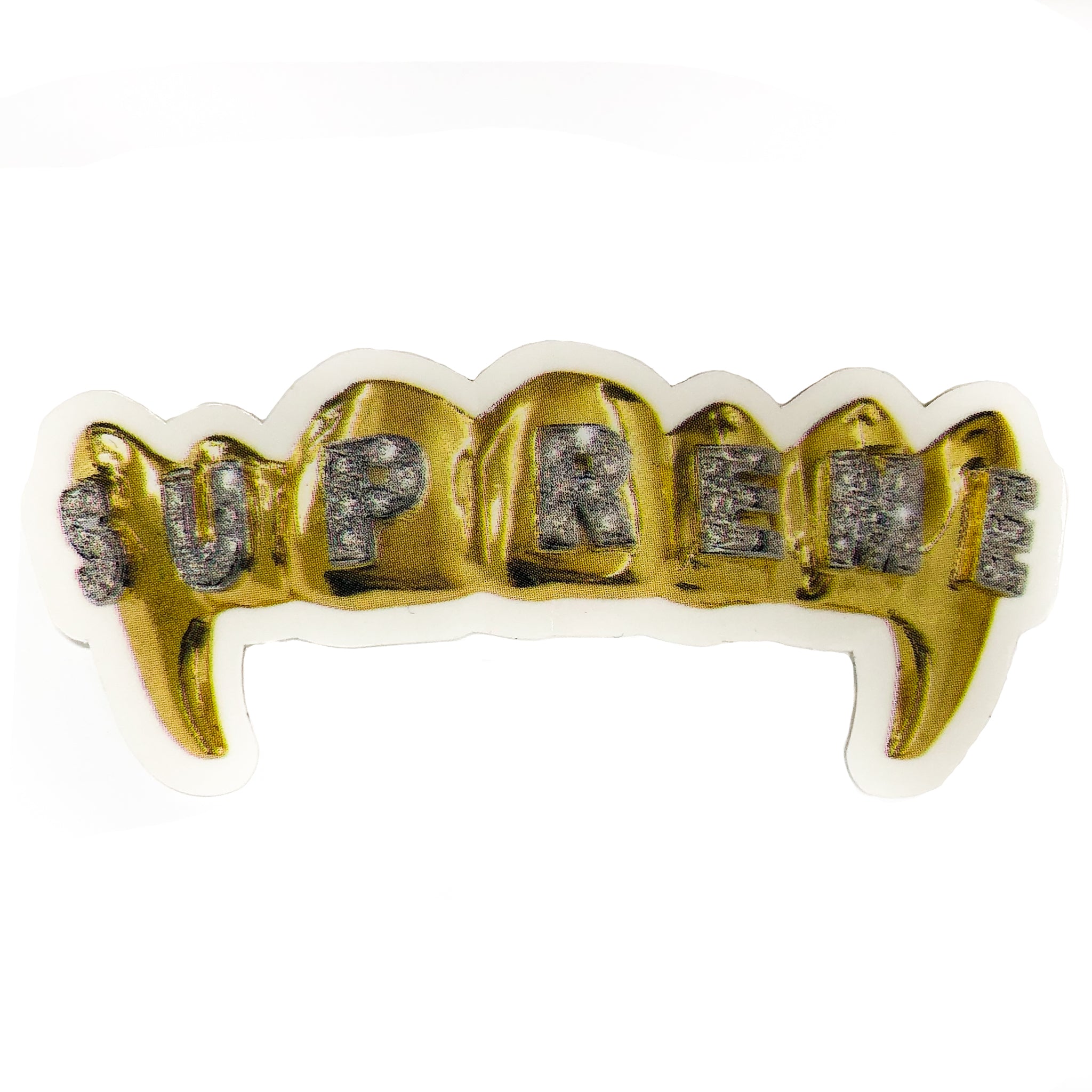 Supreme Grill Gold Fronts Sticker | Summer 2019 | Supreme Stickers