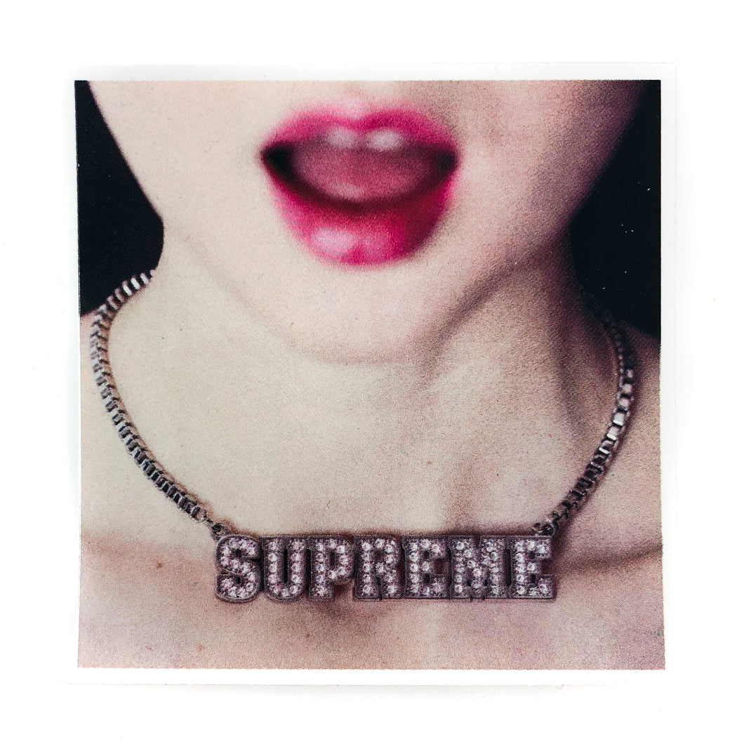 Supreme Necklace Lips Sticker