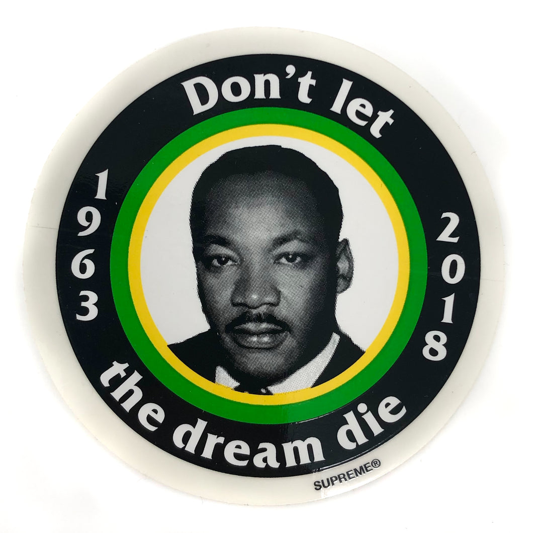 Supreme MLK Martin Luther King Sticker Black
