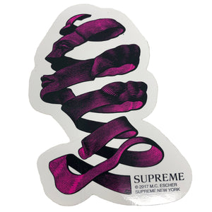 Supreme M.C. Escher Ribbon Sticker Pink