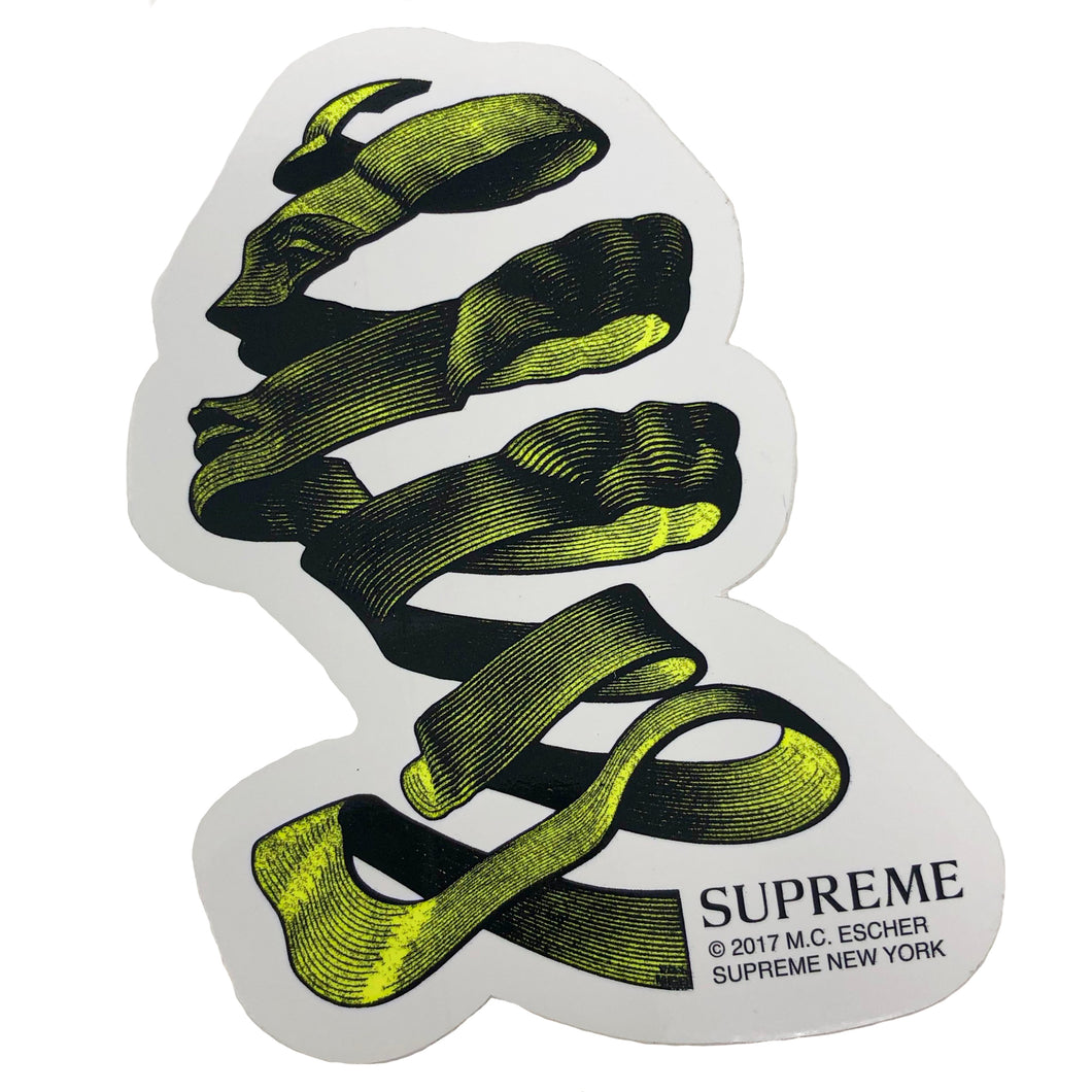 Supreme M.C. Escher Ribbon Sticker Yellow