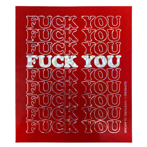 Supreme Hysteric Glamour Holographic Fuck You Sticker Red