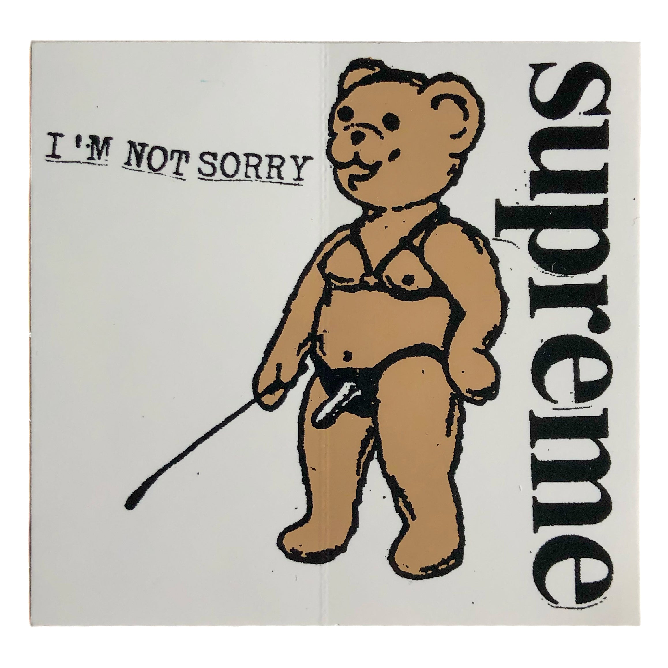 Supreme I'm Not Sorry Sticker | Spring Summer 2021 | Supreme Sticker