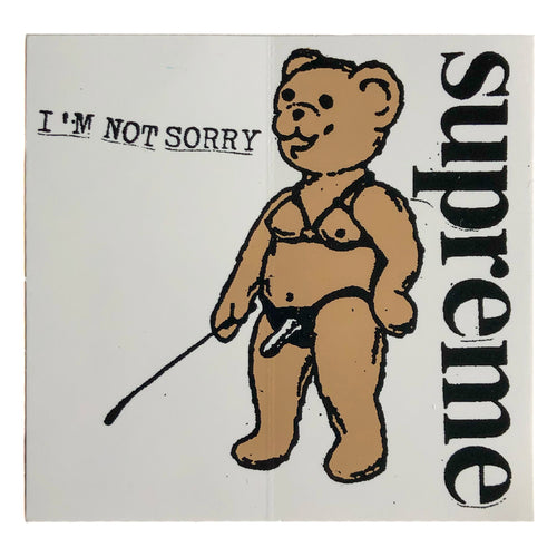 Supreme I'm Not Sorry Sticker