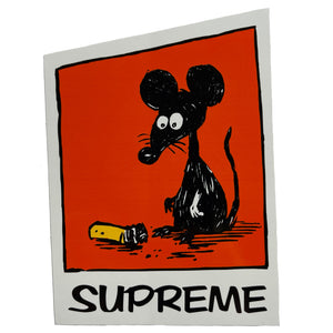 Supreme Mouse Sticker Orange