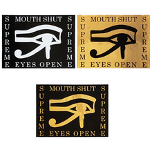 Load image into Gallery viewer, Supreme Mouth Shut Eyes Open Stickers
