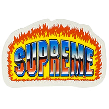 Load image into Gallery viewer, Supreme Chrome Fire Sticker Red Orange
