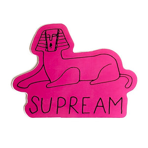 Supreme Mark Gonzales Sphinx Sticker Pink