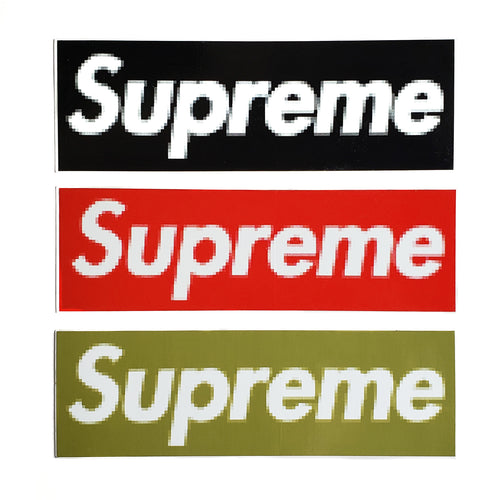 Supreme Pixelated Box Logo Sticker Set