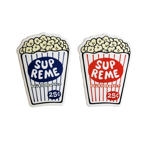 Supreme Popcorn Stickers