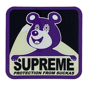 Supreme Bear Sticker Purple